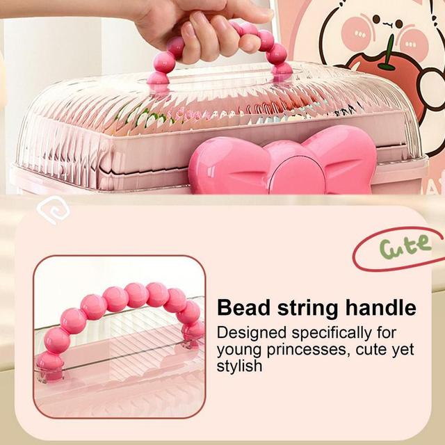 Multi-layer Hairpin Organizer Cute Girl Jewelry Case Head Rope Headband  Display Rack Children's Hair Accessories Storage Box - AliExpress